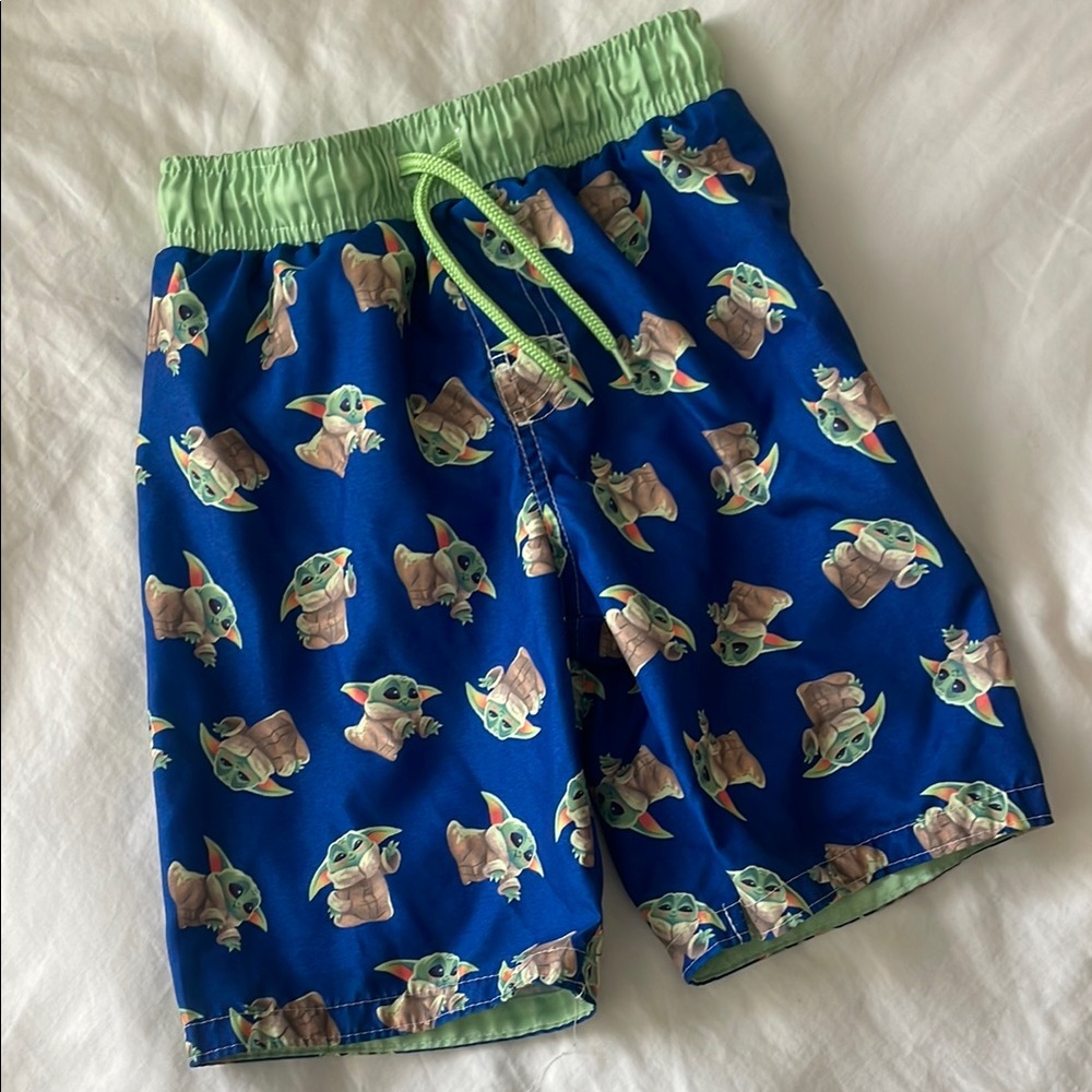 Star Wars Yoda mesh lined swim trunks